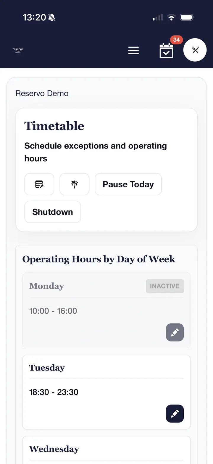 Χρονοδιάγραμμα service